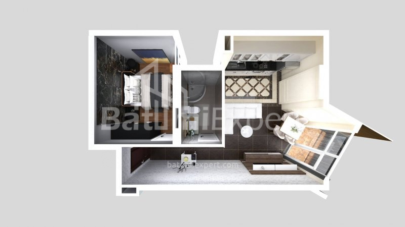 Пәтер 42.3 м² - Лех және Мария Качинский, Batumi, Грузия