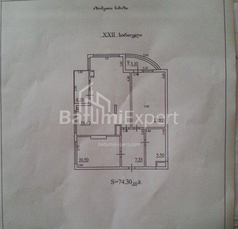 Пәтер 74 м² - Тбель-Абусеридзе, Batumi, Грузия