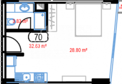 Пәтер 32.63 м² - Лех және Мария Качинский, Batumi, Грузия