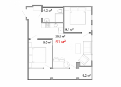 Пәтер 61 м² - Луки Асатиани, Batumi, Грузия