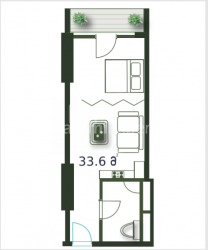 Пәтер 1-комн 33.6 m² - Шериф Химшиашвили, Batumi