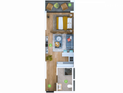 Пәтер 1-комн 33.6 m² - Шериф Химшиашвили, Batumi