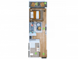 Пәтер 1-комн 33.6 m² - Шериф Химшиашвили, Batumi
