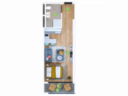 Пәтер 1-комн 33.5 m² - Шериф Химшиашвили, Batumi