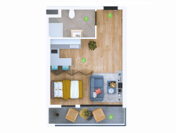 Пәтер 1-комн 33.8 m² - Шериф Химшиашвили, Batumi