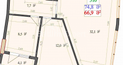Пәтер 2-комн 74.8 m² - Лех және Мария Качинский, Batumi