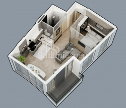 Пәтер 1-комн 55.8 m² - Лех және Мария Качинский, Batumi