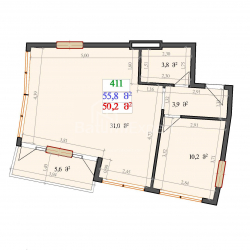 Пәтер 55.8 м² - Лех және Мария Качинский, Batumi, Грузия