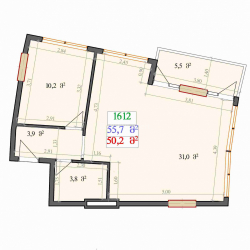 Тұрғызылып жатқан объект 2-комн 55.7 m² - Лех және Мария Качинский, Batumi