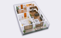 Пәтер 1-комн 57.1 m² - Батырлар аллеясы, Batumi