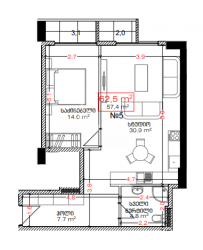 Тұрғызылып жатқан объект 2-комн 62.5 m² - Лех және Мария Качинский, Batumi