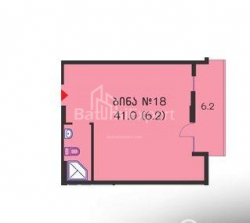 Пәтер 2-комн 41 m² - Юрьевская, Batumi