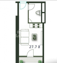 Пәтер 1-комн 28 m² - Шериф Химшиашвили, Batumi