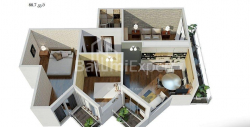 Пәтер 3-комн 69 m² - Юрьевская, Batumi