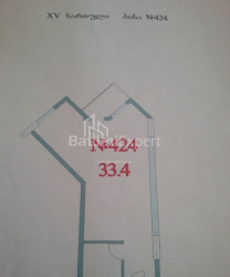 Пәтер 1-комн 33 m² - Зураба Горгиладзе, Batumi