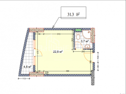 Пәтер 1-комн 31.3 m² - Шериф Химшиашвили, Batumi