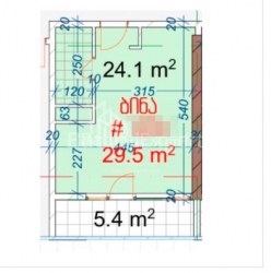 Пәтер 29 м² - Батырлар аллеясы, Batumi, Грузия