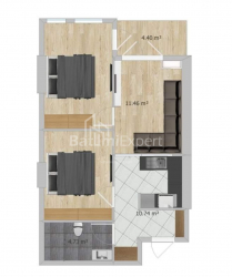 Пәтер 3-комн 57 m² - Эквтайм Такаишвили, Batumi