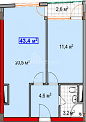 Пәтер 2-комн 43.4 m² - әуежай тас жолы, Batumi