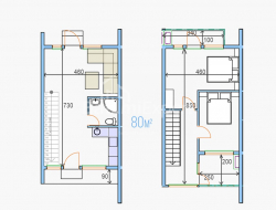 Жеке үй 3-комн 80 m² - әуежай тас жолы, Batumi