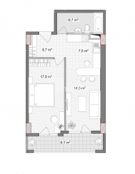 Пәтер 60.4 м² - Вахтанг Горгасали, Batumi, Грузия