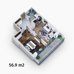 Пәтер 2-комн 56 m² - Жиули Шартава, Batumi