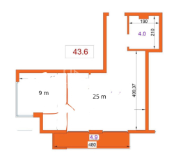 Пәтер 2-комн 43.6 m² - Тбель-Абусеридзе, Batumi